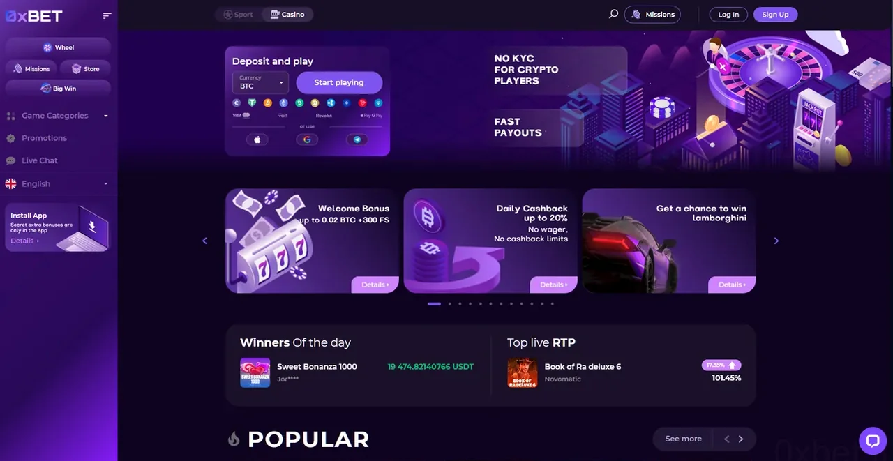 0xbet Casino Casino